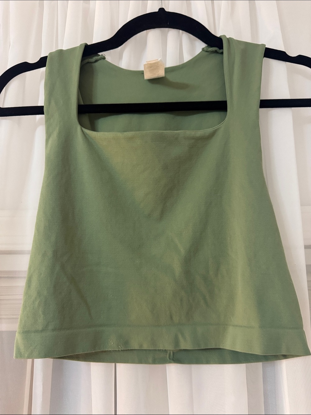 Nikibiki Sage Green Top with Black Stripe